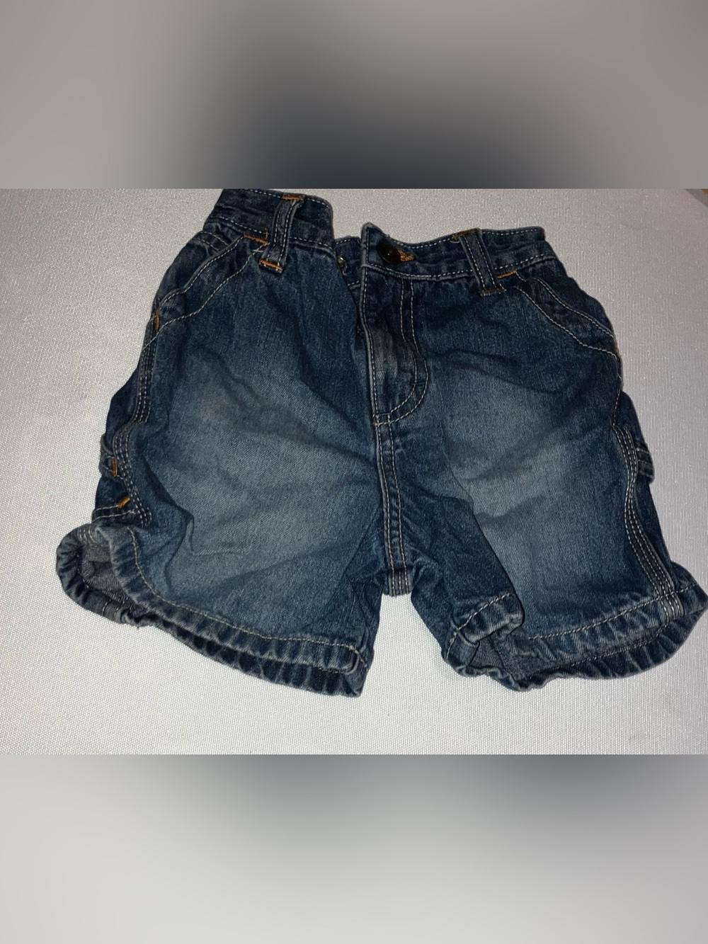 OshKosh B'gosh Blue Denim Adjustable Waist Shorts 24 Months